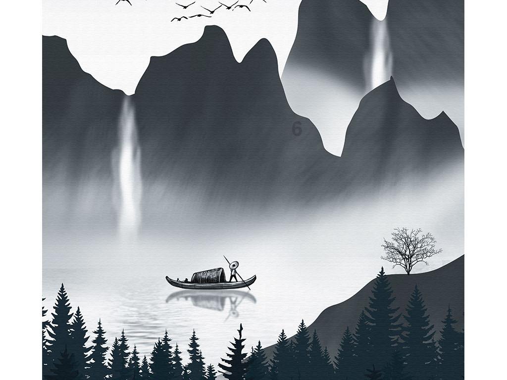 图为施工人员细心描绘滨河步道旁的文化墙。